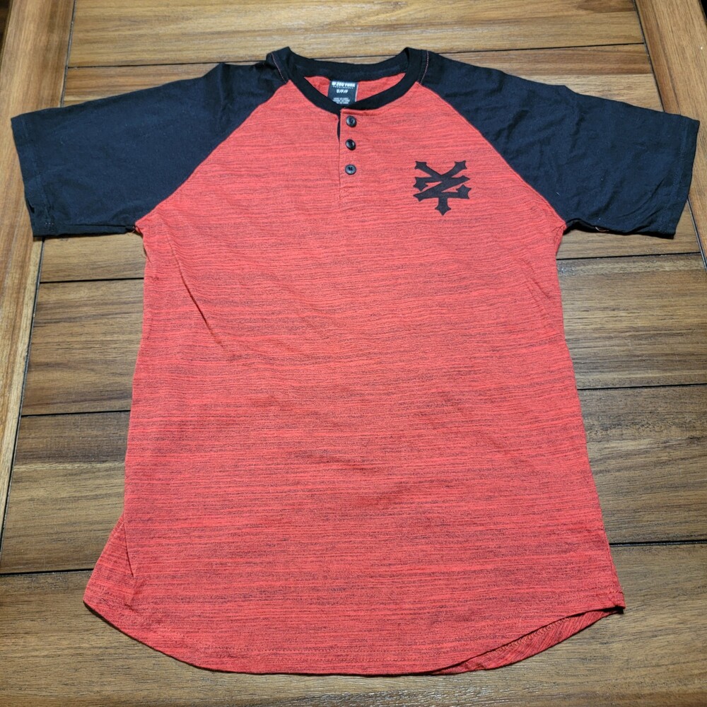 Zoo York SS Baseball Style Tee Red & Black - Size - Small